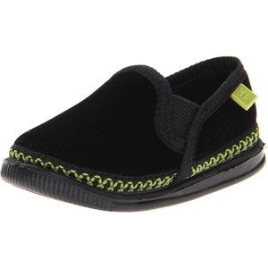 Foamtreads Slippers, Size 6 (toddler), Black/Green